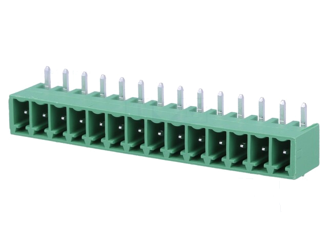Ontkoppelbare terminal strip; 3,81mm; banen: 14; hoek van 90 ° Ontkoppelbare terminal strip; 3,81mm; banen: 14; hoek van 90 °